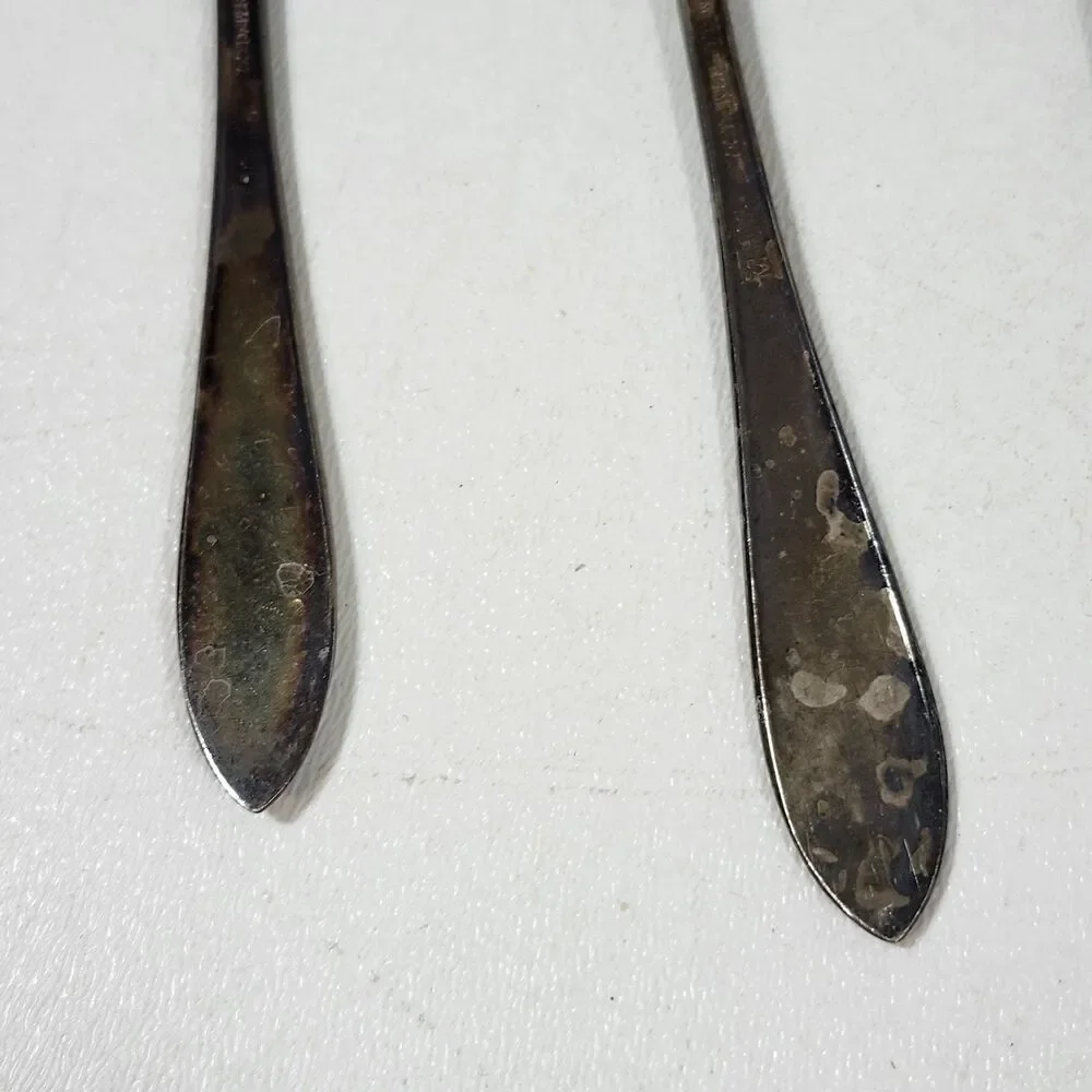 Rogers International Silver Cocktail Seafood Forks Set of 3 Vintage 1930s Plate